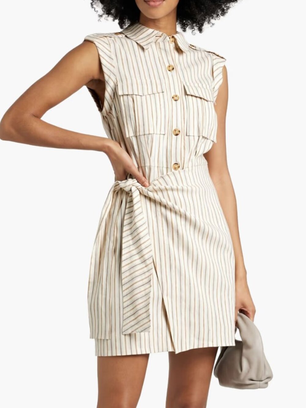 Derek Lam 10 Crosby Giselle Striped Minidress